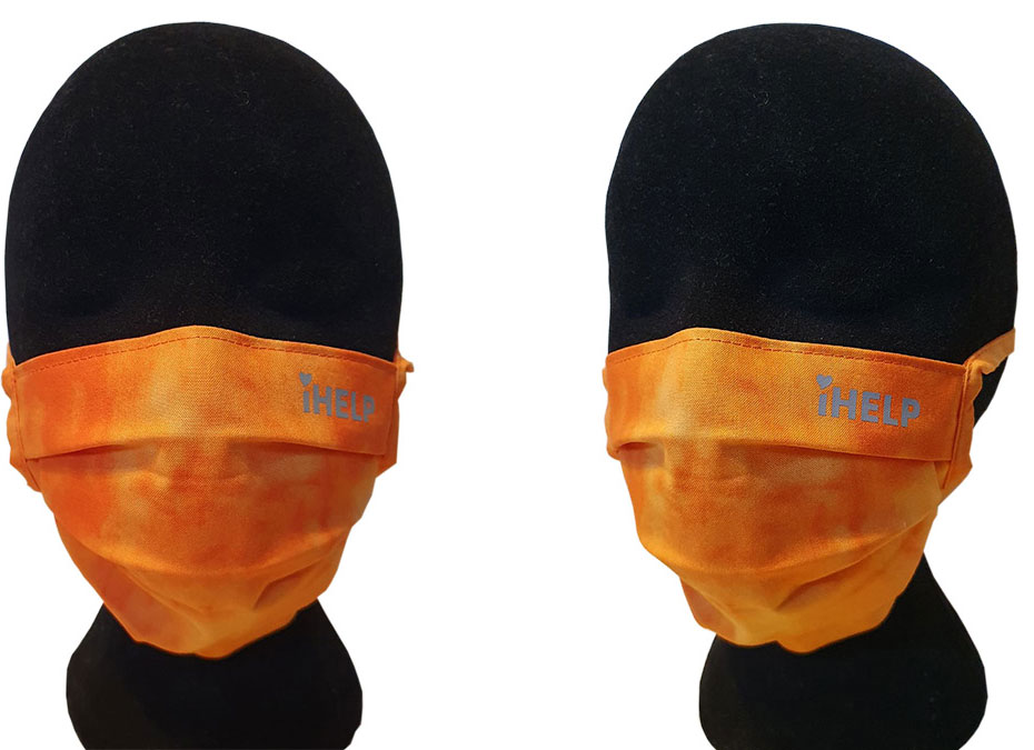 iHELP maska - 100% bombaž, troslojna, pralna za večkratno uporabo